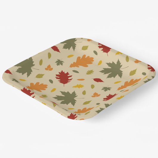 Autum-Herbstlaub Pappteller (Gewinkelt)