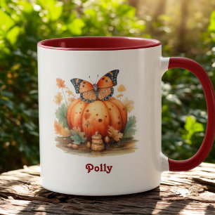 Autum Pumpkin & Butterfly Tasse