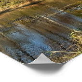 Autum Reflections on Creek Poster (Ecke)