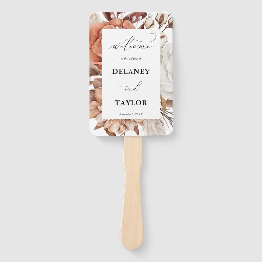 Autum Rustic Floral, Gerahmte Hochzeit im Herbst P Fächer (Vorderseite)