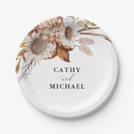 Autum Rustic Floral, Hochzeit im Herbst Dessert Pappteller