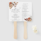Autum Rustic Floral, Hochzeit im Herbst Programm Fächer (Vorne und Hinten)