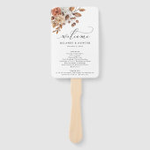 Autum Rustic Floral, Hochzeit im Herbst Programm Fächer (Vorderseite)