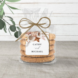 Autum Rustic Floral, Hochzeitshängel Quadratischer Aufkleber