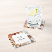 Autum Rustikale Flora, Gerahmte Hochzeit im Herbst Rechteckiger Pappuntersetzer (Vor Ort)