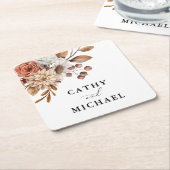 Autum Rustikale Flora, Hochzeit im Herbst Rechteckiger Pappuntersetzer (angewinkelt)