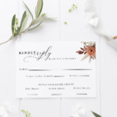 Autum Rustikale Flora, Wahl für Hochzeitsnahrung RSVP Karte