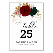 Autumanal Gold Burgundy Emerald Greeny Floral