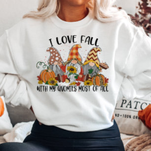 AUTUME I LIEBE FALL MIT MEINEN GNOMEN AM MEISTEN SWEATSHIRT