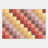 AUTUMENFARBEN STREIFEN UND KUBEN GESCHENKPAPIER SET (Vorderseite 2)