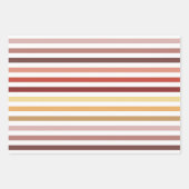 AUTUMENFARBEN STREIFEN UND KUBEN GESCHENKPAPIER SET (Vorderseite)