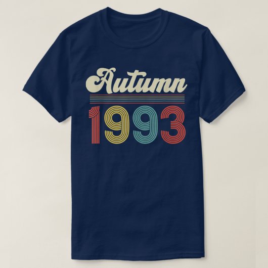 Autumn 199330th Birthday Retro Vintage Personalize T-Shirt (Design vorne)