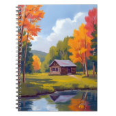 Autumn Abode Lakeside Cottage Notizblock (Vorderseite)