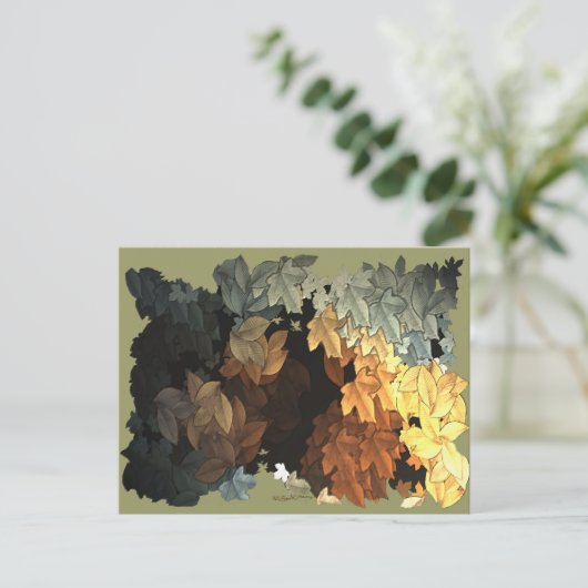 AUTUMN-ABSCHLUSS POSTKARTE (Stehend Vorderseite)