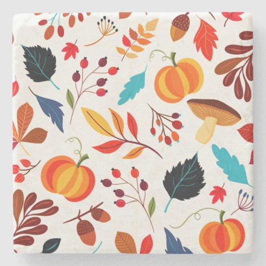 Autumn Abundance Custom Steinuntersetzer (Vorderseite)