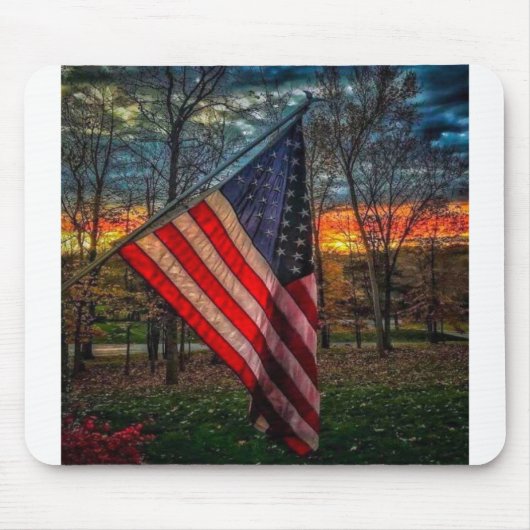 Autumn American Flag #USAPatriotGraphics © Mousepad (Vorne)