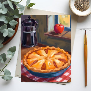 Autumn Apple Pie Watercolor Feiertagspostkarte