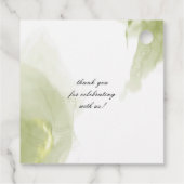 Autumn Aqucolor foliage monogram Vielen Dank Geschenkanhänger (Rückseite)