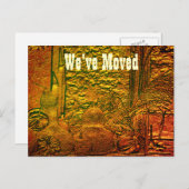 Autumn Art Moving New Address Postcard Ankündigungspostkarte (Vorne/Hinten)