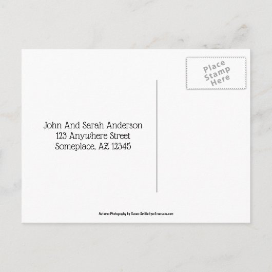 Autumn Art Moving New Address Postcard Ankündigungspostkarte (Rückseite)