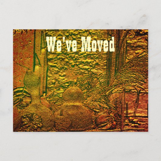 Autumn Art Moving New Address Postcard Ankündigungspostkarte (Vorderseite)