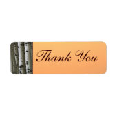 Autumn aspen rustic danke Ihnen Etiketten (Vorne)