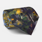 Autumn Aspens in Purple Green Gold Krawatte (Gerollt)