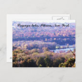 AUTUMN AUF DER Postkarte des CAYUGA-Sees (Vorne/Hinten)