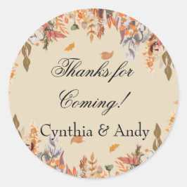 Autumn Baby Shower favorisiert Stickers