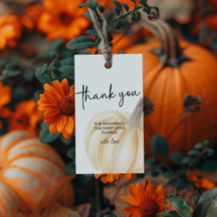 Autumn Baby Shower Little Pumpkin Rectangle Geschenkanhänger