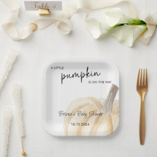 Autumn Baby Shower Little Pumpkin Shower Pappteller