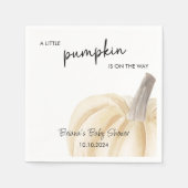 Autumn Baby Shower Little Pumpkin Shower Serviette (Vorderseite)