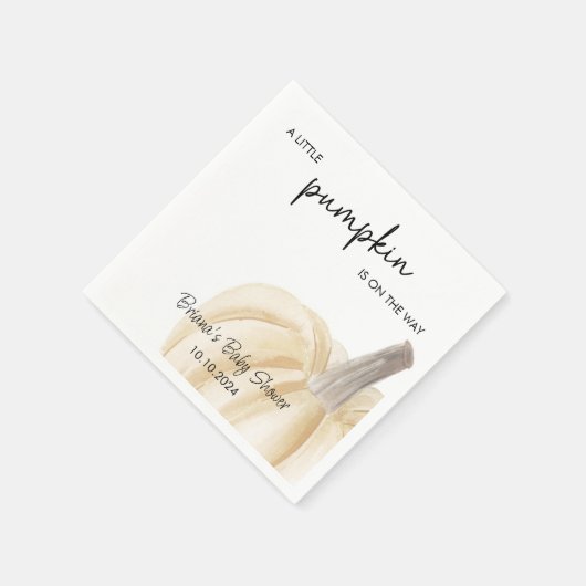 Autumn Baby Shower Little Pumpkin Shower Serviette (Ecke)