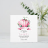 Autumn Baby Shower Little Pumpkin Sip und See Einladung (Stehend Vorderseite)