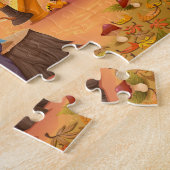 Autumn Badger Deer Eagle Fall Music Thanksgiving Puzzle (Seite)