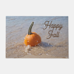 Autumn Beach Pumpkin Fußmatte