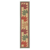 Autumn Bear Paw Quilt Design Kurzer Tischläufer (Vorderseite)