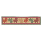 Autumn Bear Paw Quilt Design Kurzer Tischläufer (Horizontal)