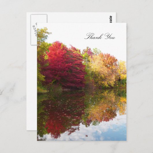 Autumn Beauty Beileid Danke Postcard Postkarte (Vorne/Hinten)