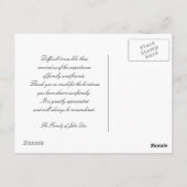 Autumn Beauty Beileid Danke Postcard Postkarte (Rückseite)