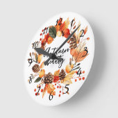 Autumn Beauty Runde Wanduhr (Winkel)