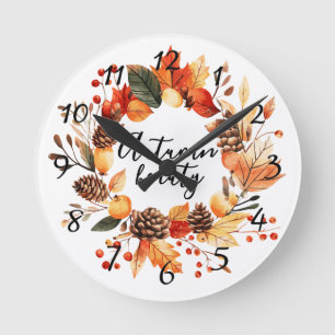Autumn Beauty Runde Wanduhr