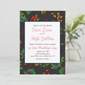 Autumn Berries Einladung (Stehend Vorderseite)