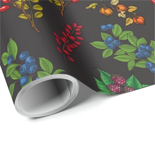 Autumn Berries Geschenkpapier (Rolleneckpunkt)