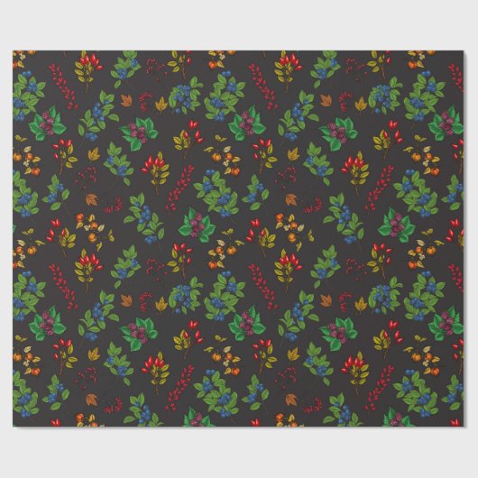 Autumn Berries Geschenkpapier (Flach)