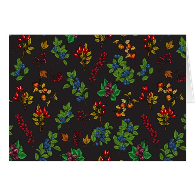 Autumn berries on chocolate brown (Vorderseite (Horizontal))