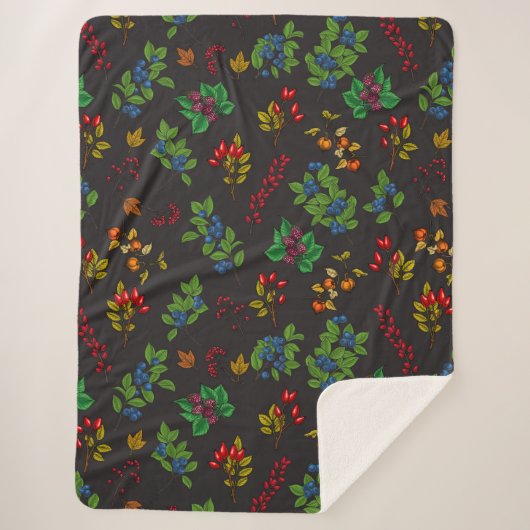 Autumn Berries Sherpadecke (Vorderseite)