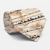 Autumn Birch Trees Necktie Krawatte (Gerollt)