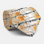 Autumn Birch Trees Necktie Krawatte (Gerollt)