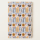 Autumn Bird Folk Art Muster Planer (Rückseite)